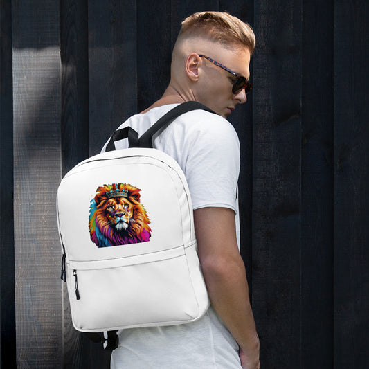 Backpack - Lion with Colorful Mane and Crown