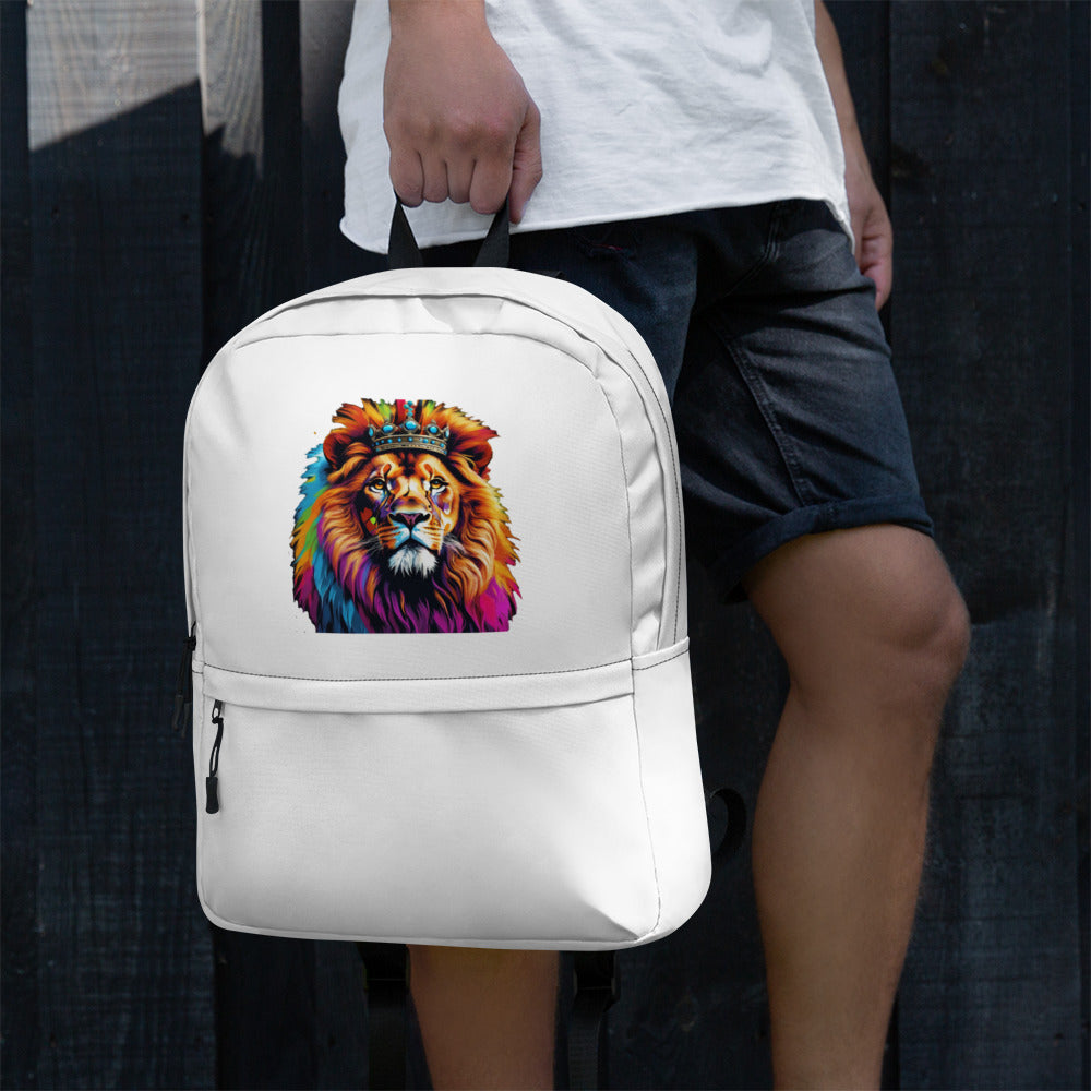 Backpack - Lion with Colorful Mane and Crown