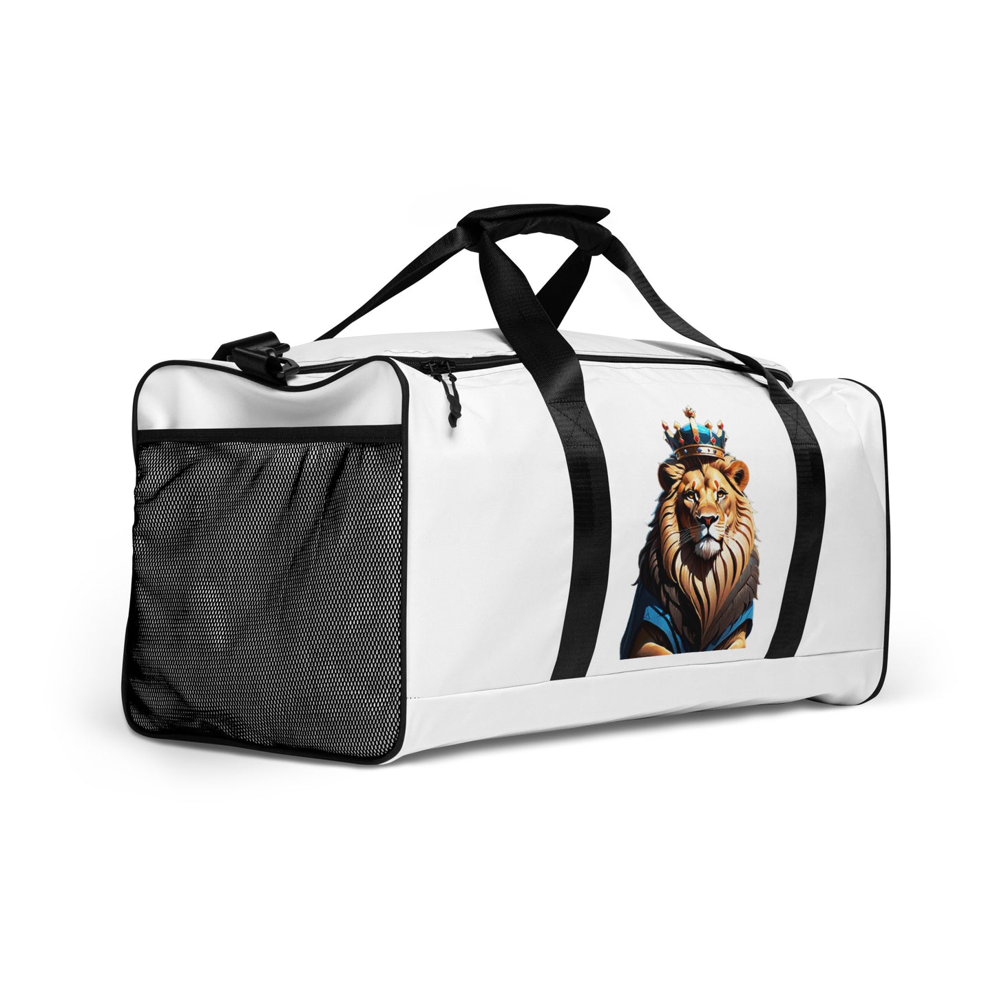 Duffle bag - Lion with Blue Attire and Crown