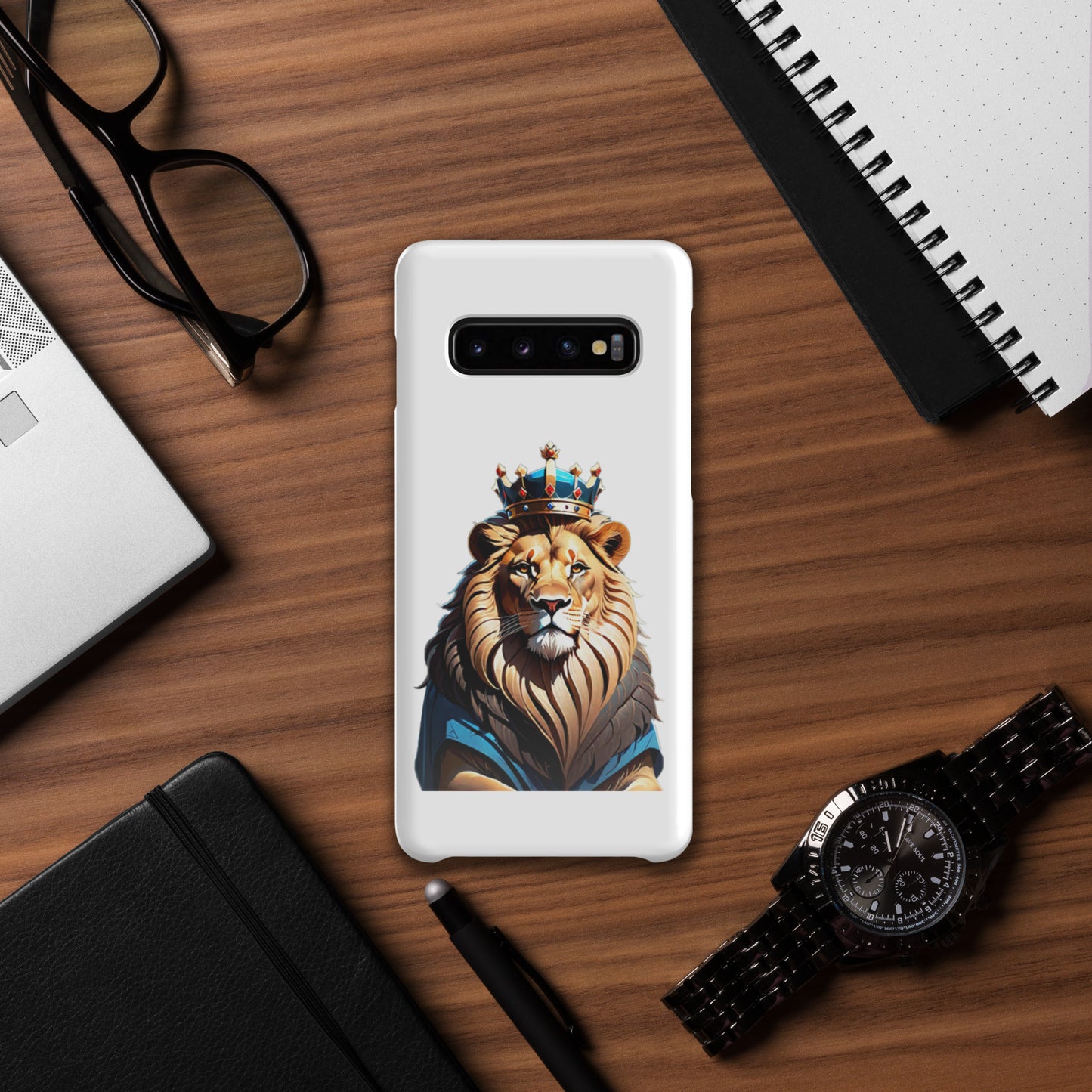 Snap case for Samsung® - Lion with Blue Attire and Crown