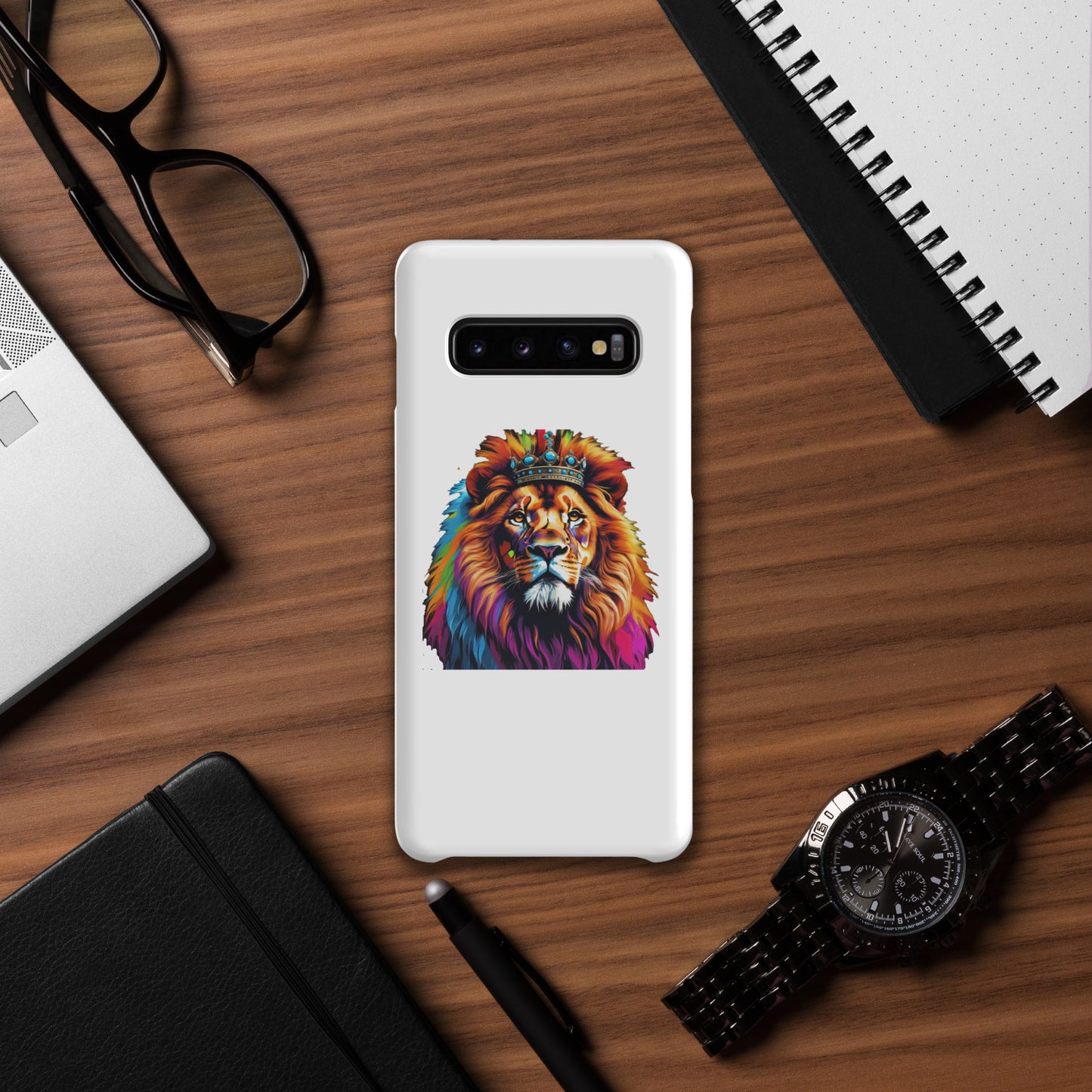 Snap case for Samsung® - Lion with Colorful Mane and Crown