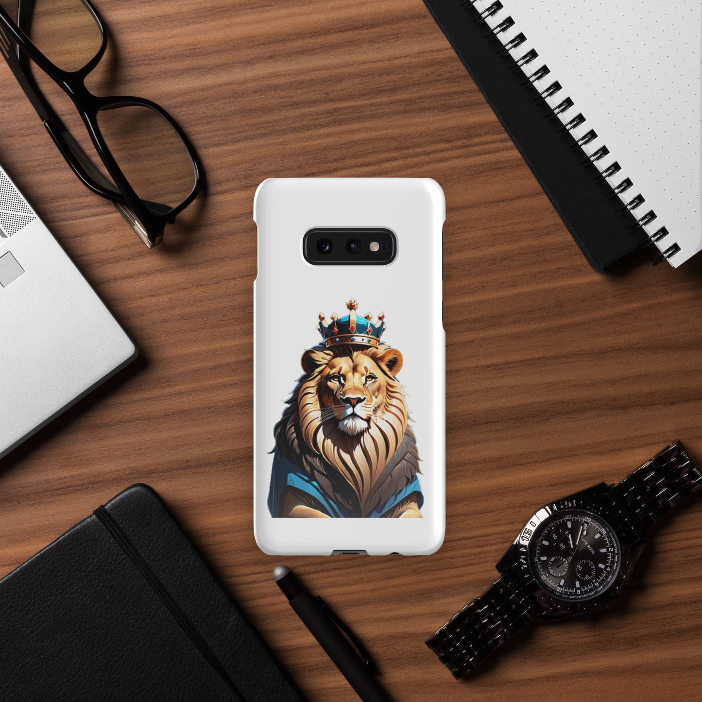 Snap case for Samsung® - Lion with Blue Attire and Crown