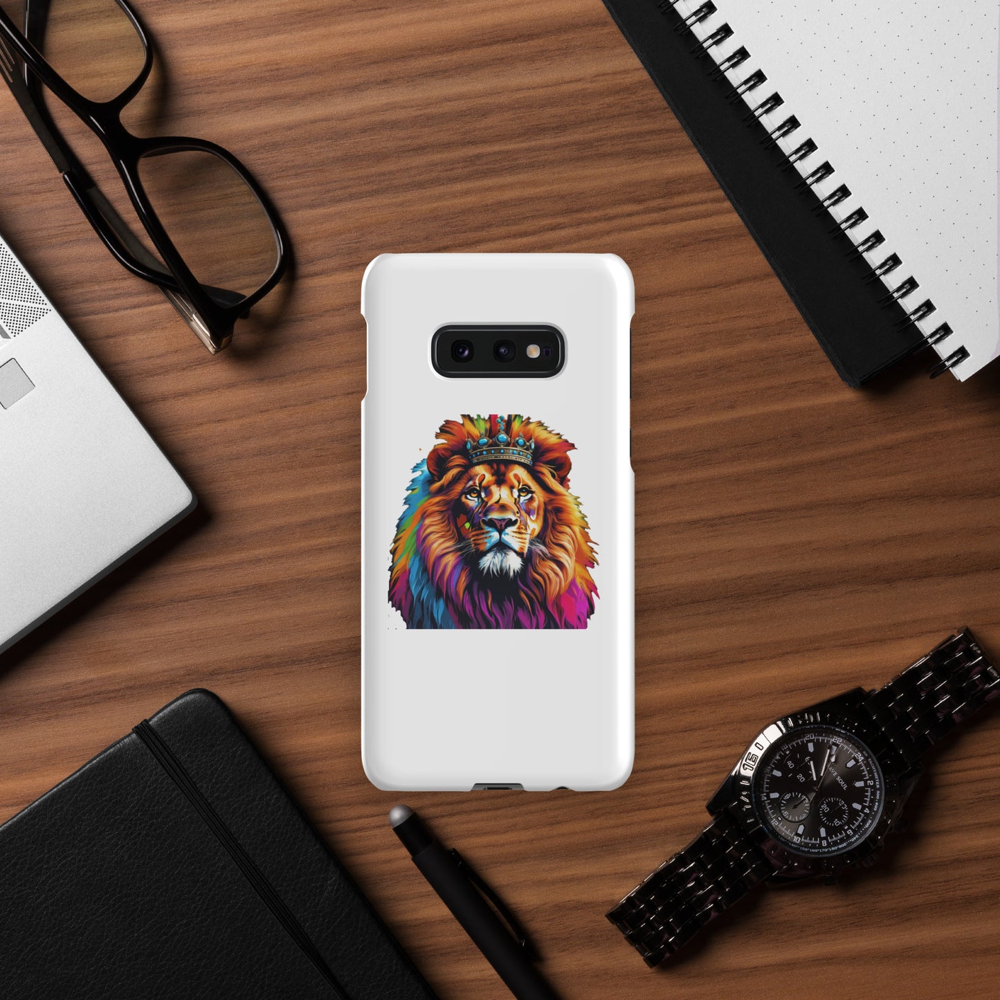 Snap case for Samsung® - Lion with Colorful Mane and Crown