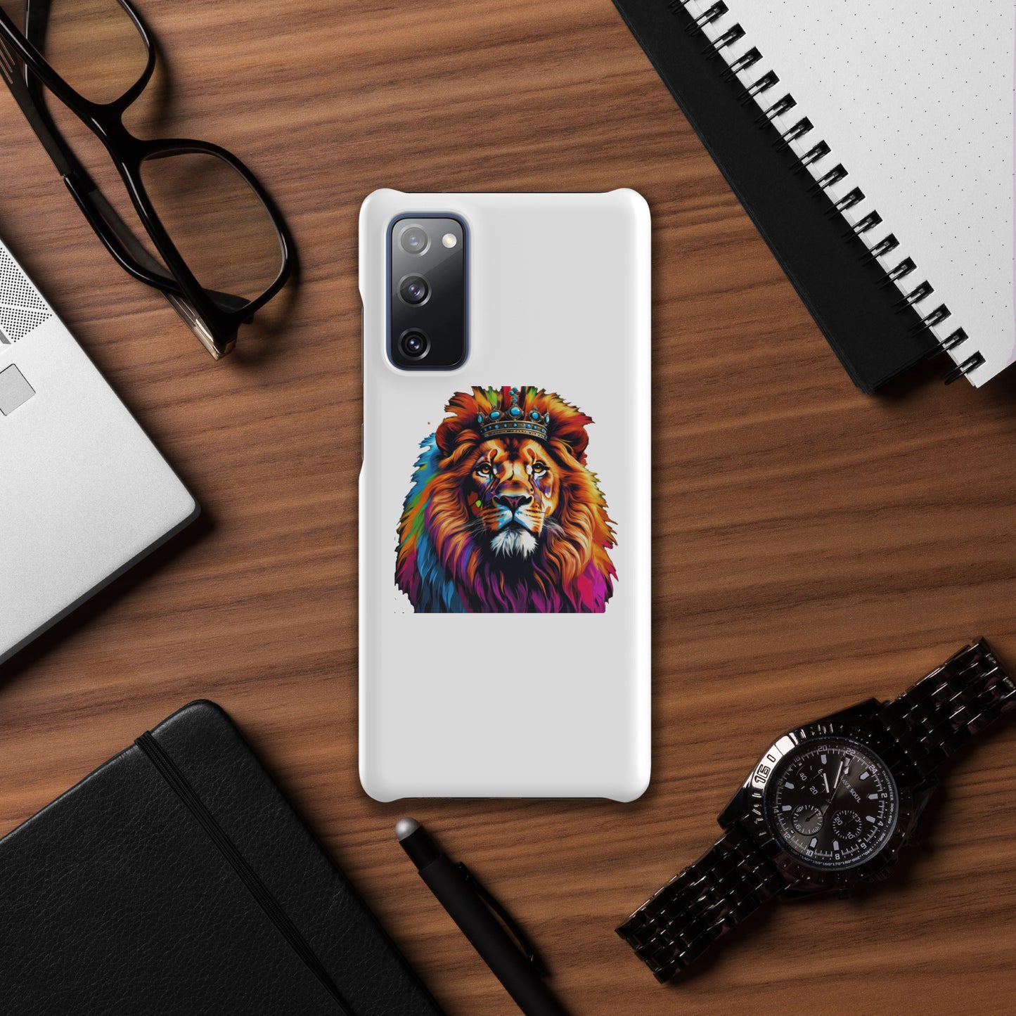 Snap case for Samsung® - Lion with Colorful Mane and Crown