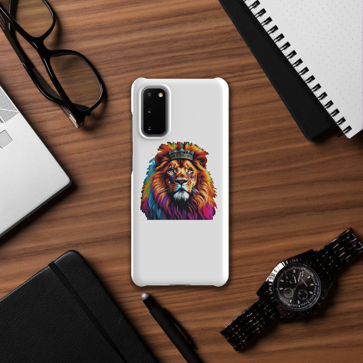 Snap case for Samsung® - Lion with Colorful Mane and Crown