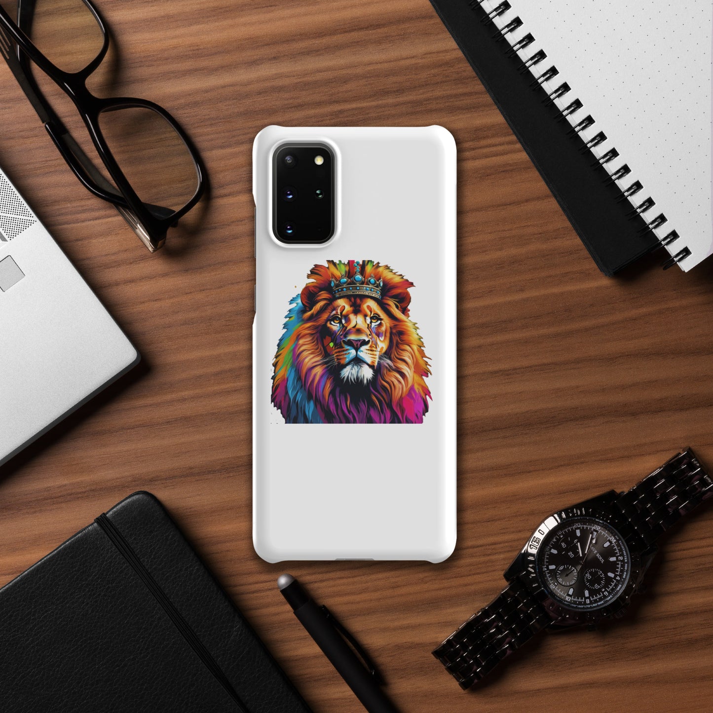 Snap case for Samsung® - Lion with Colorful Mane and Crown