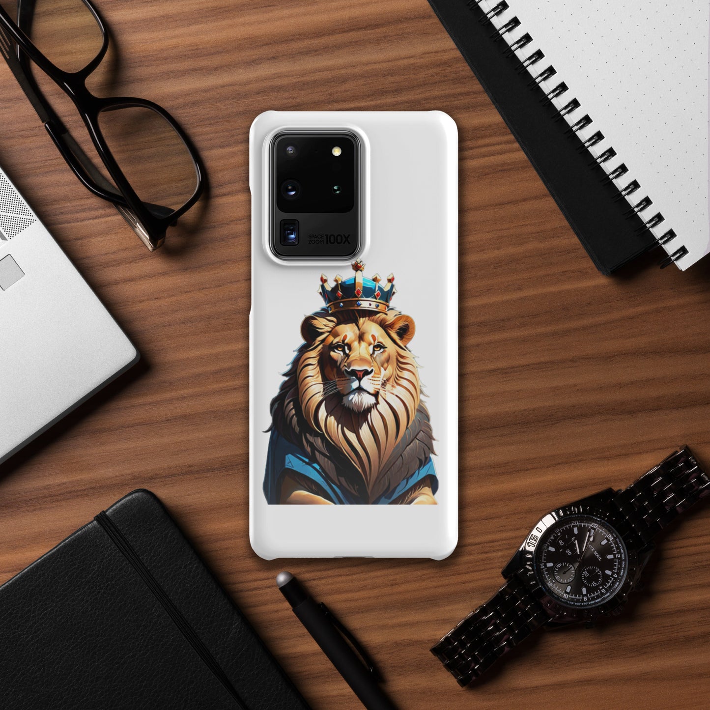 Snap case for Samsung® - Lion with Blue Attire and Crown