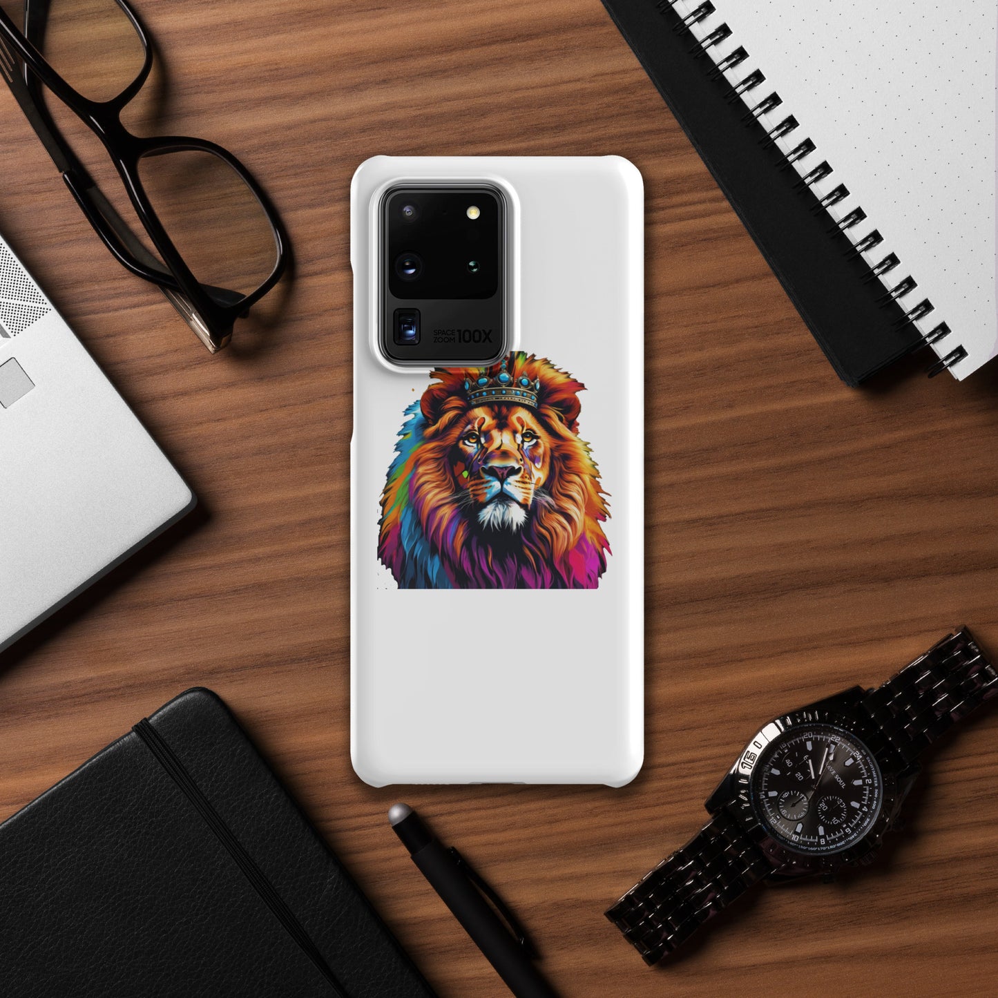 Snap case for Samsung® - Lion with Colorful Mane and Crown