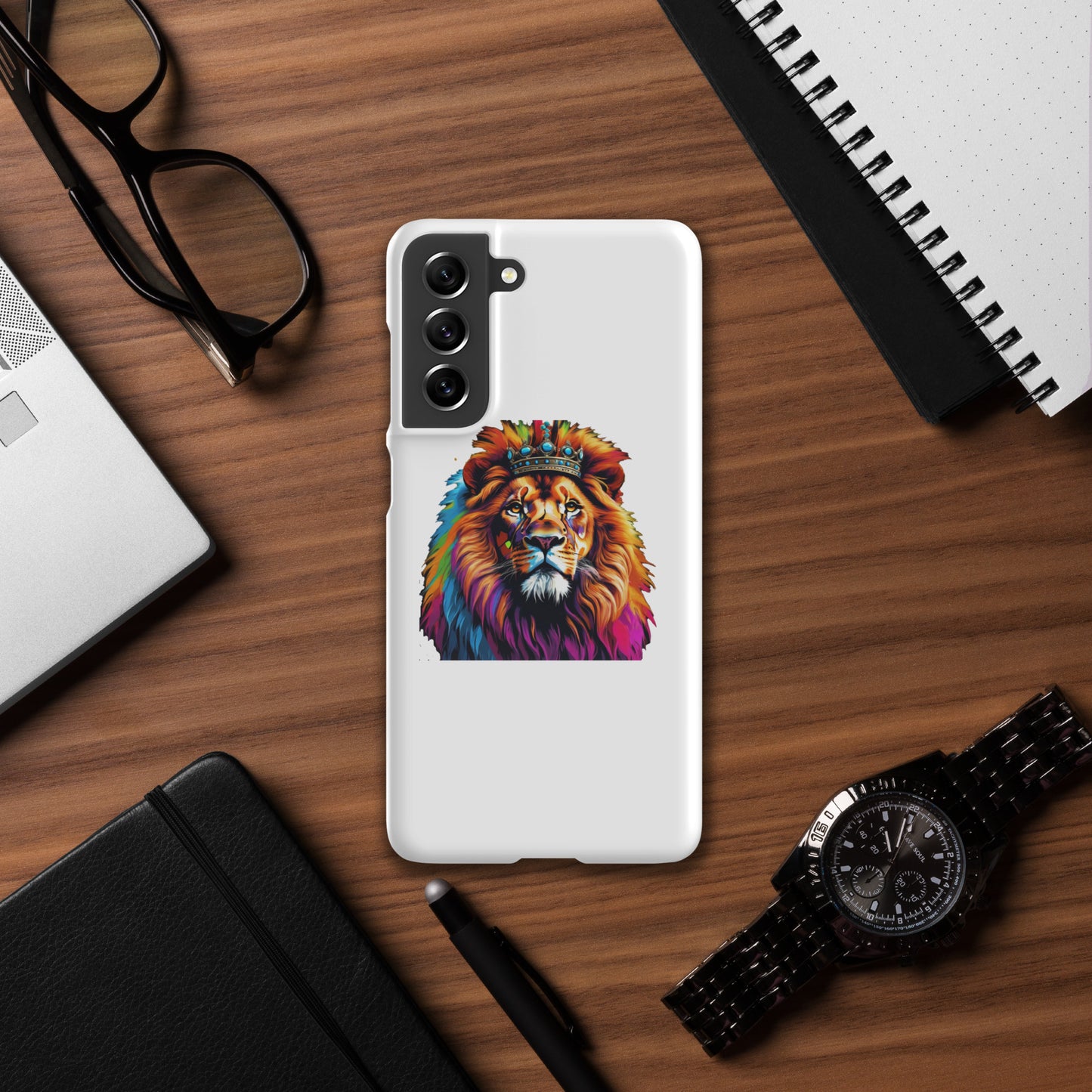 Snap case for Samsung® - Lion with Colorful Mane and Crown