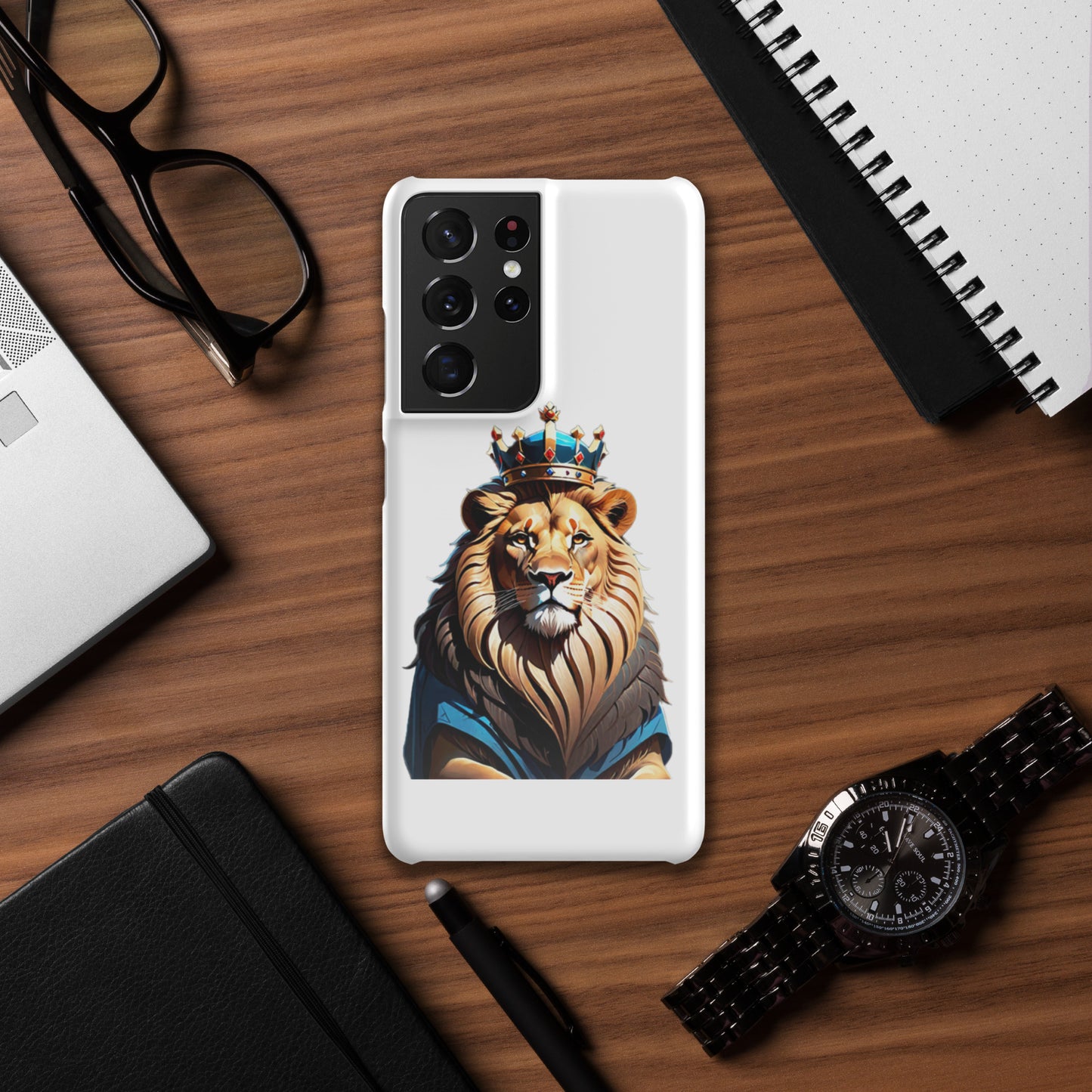 Snap case for Samsung® - Lion with Blue Attire and Crown