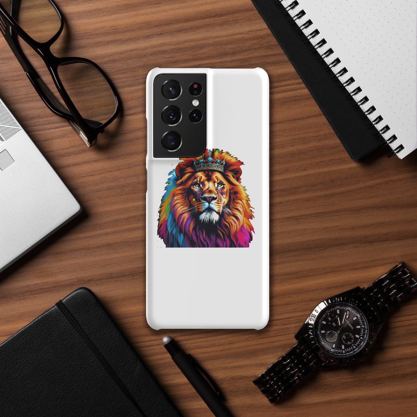 Snap case for Samsung® - Lion with Colorful Mane and Crown