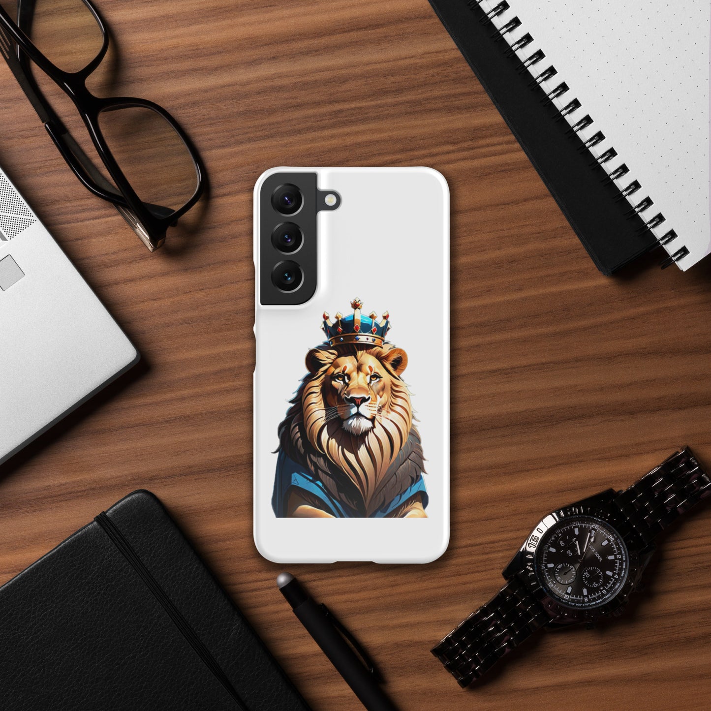 Snap case for Samsung® - Lion with Blue Attire and Crown