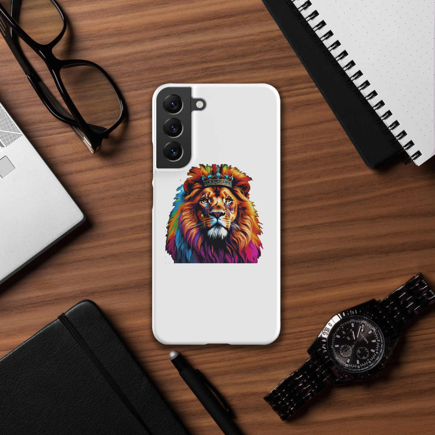 Snap case for Samsung® - Lion with Colorful Mane and Crown