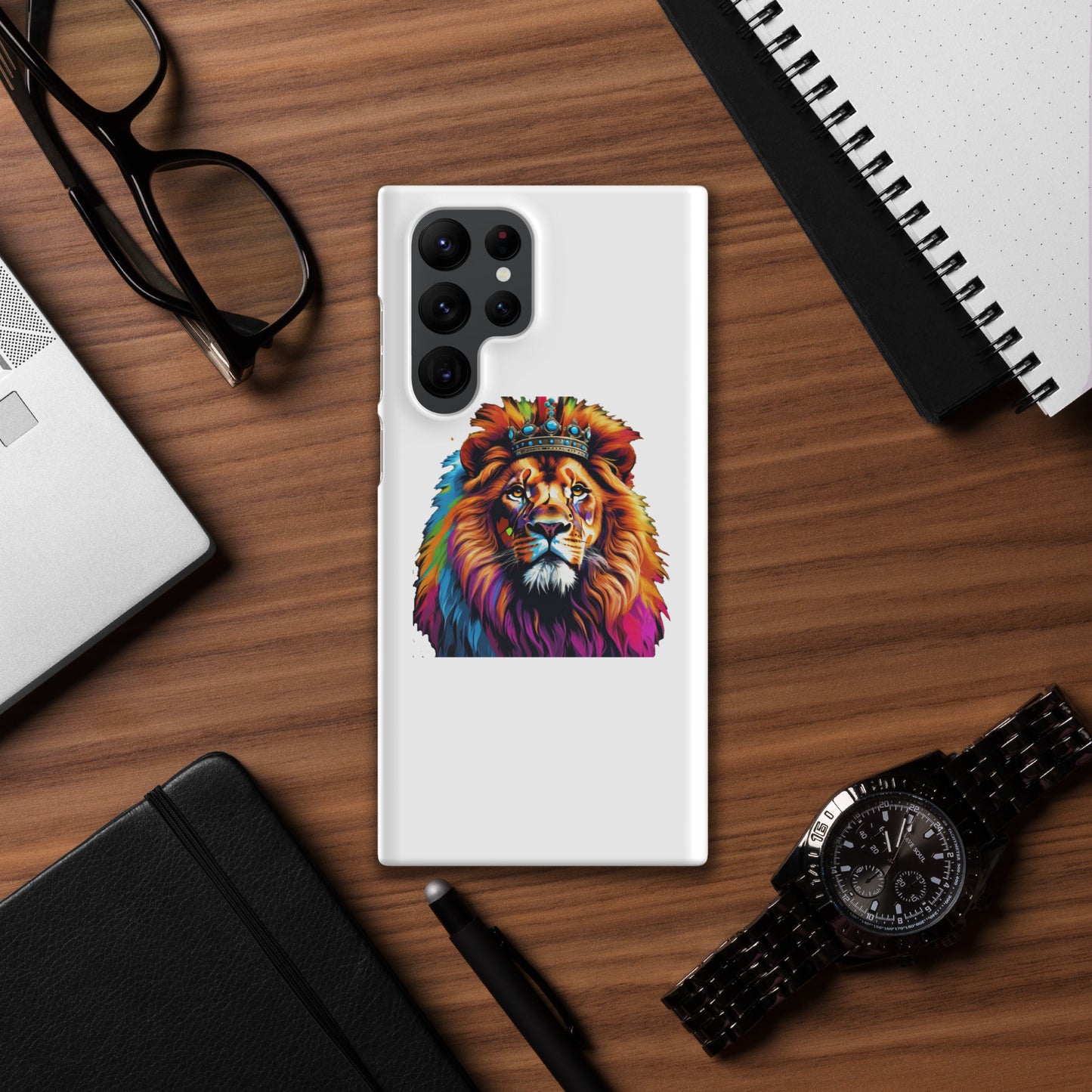 Snap case for Samsung® - Lion with Colorful Mane and Crown