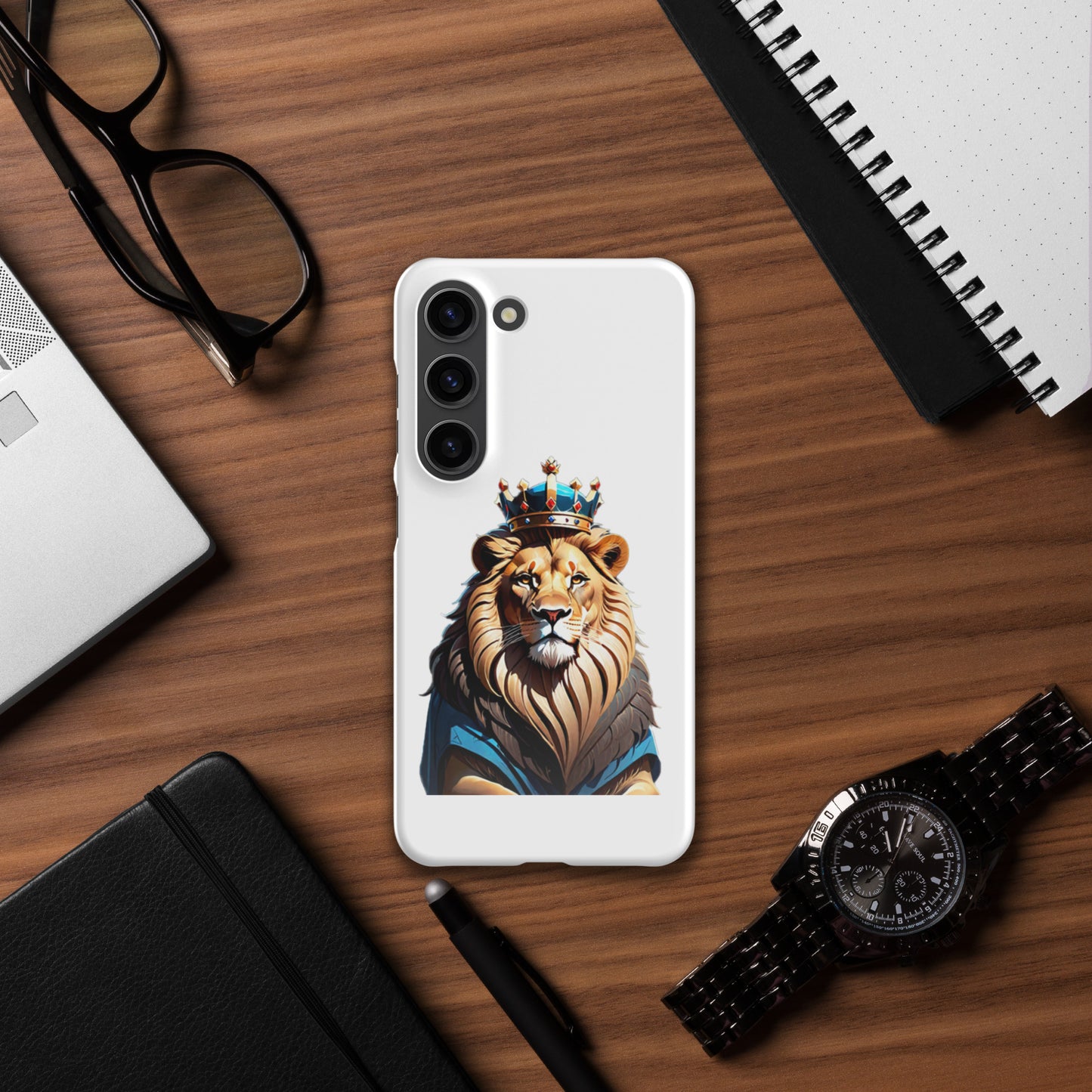 Snap case for Samsung® - Lion with Blue Attire and Crown