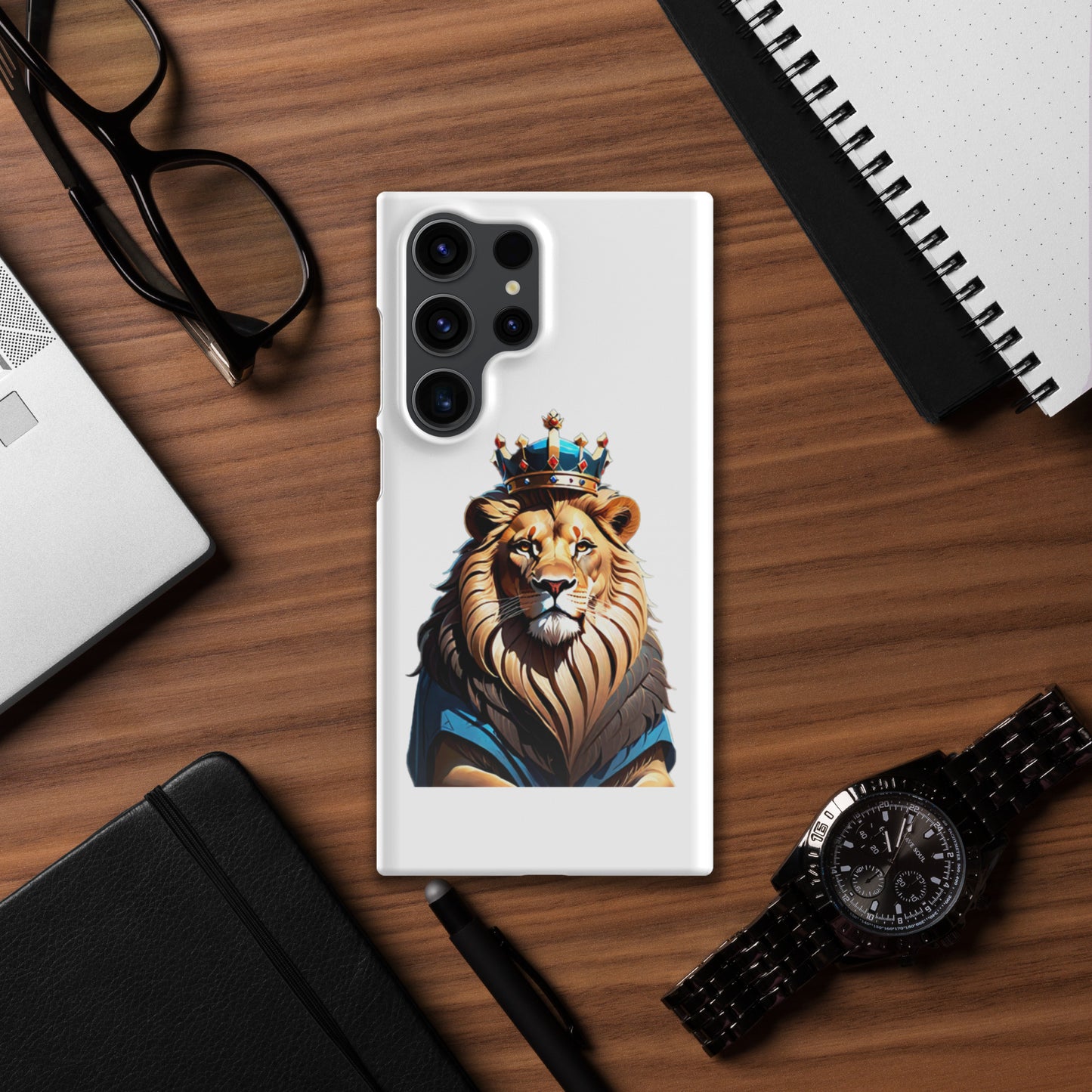 Snap case for Samsung® - Lion with Blue Attire and Crown