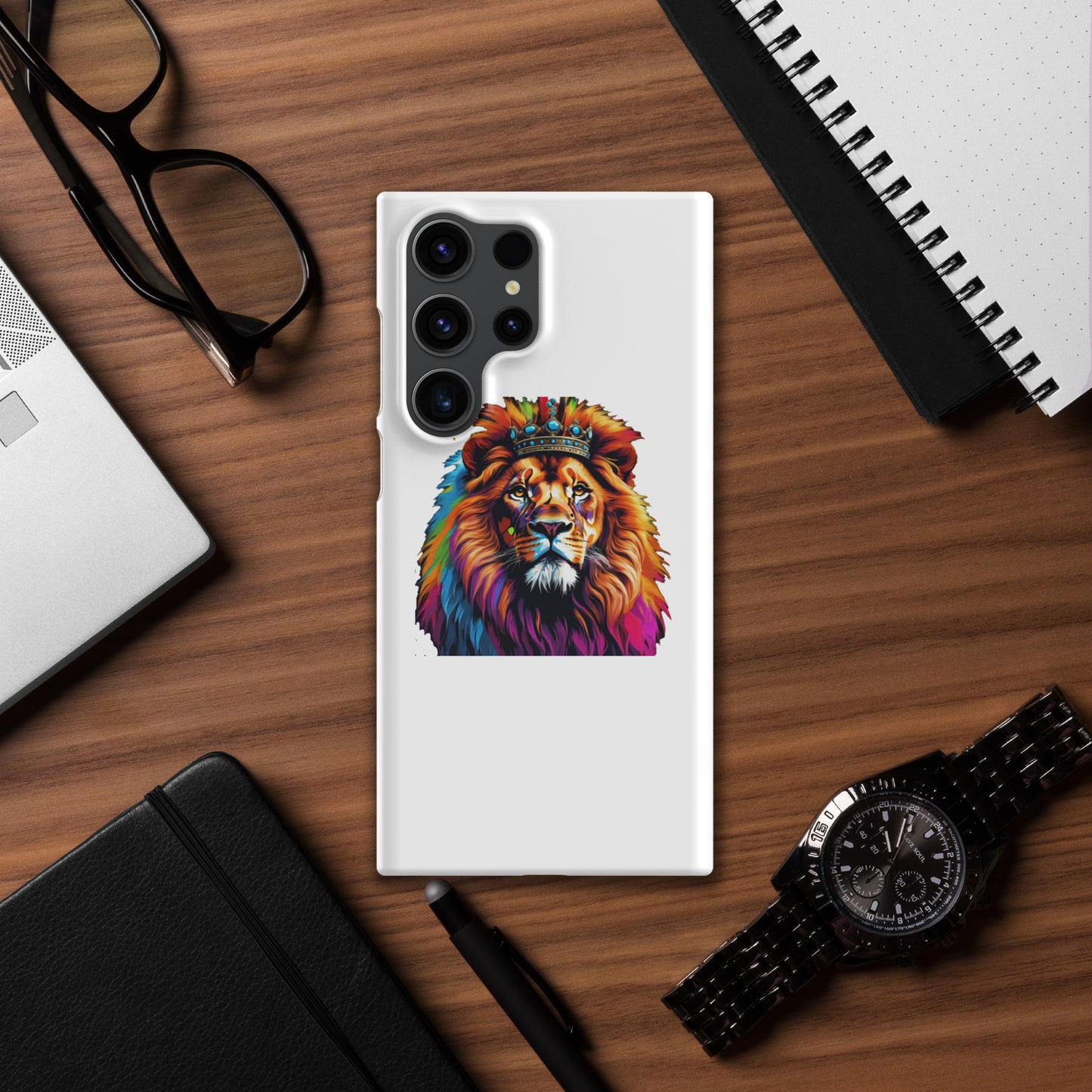 Snap case for Samsung® - Lion with Colorful Mane and Crown