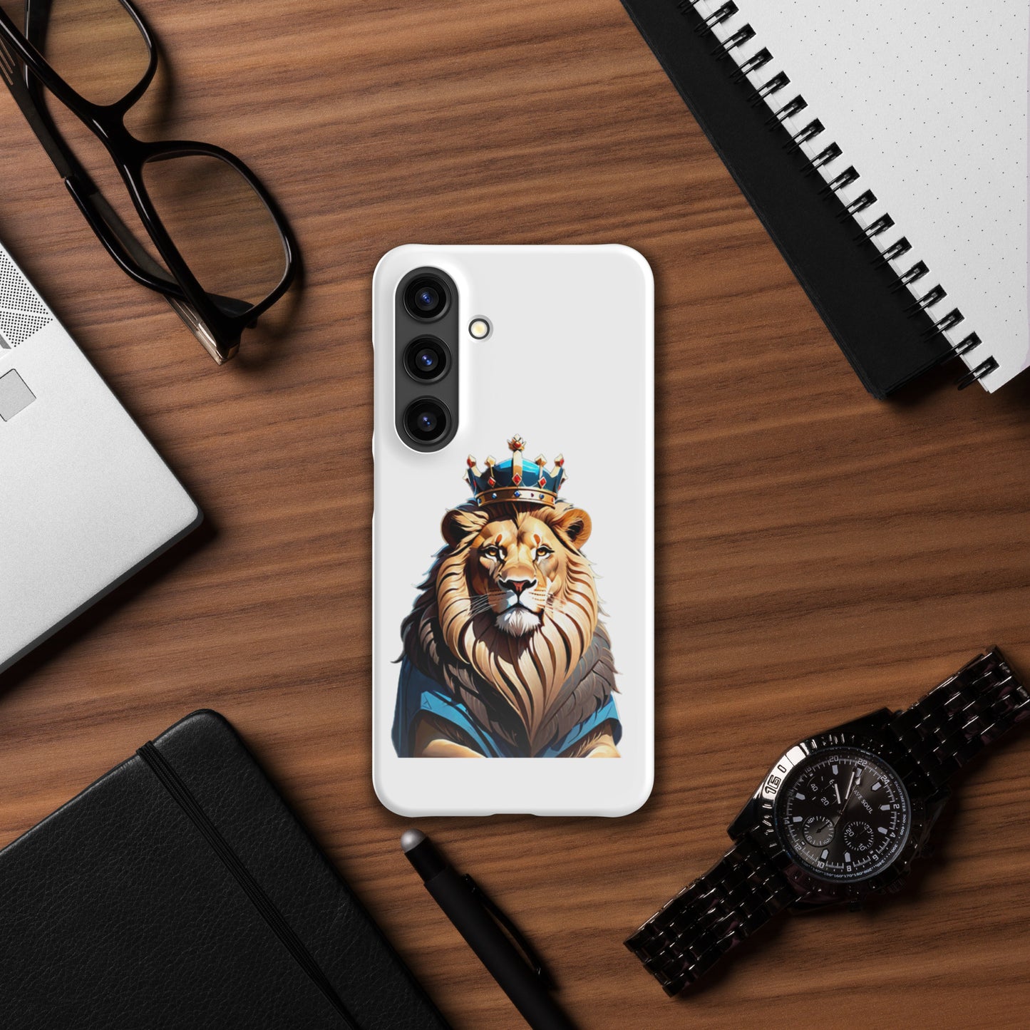 Snap case for Samsung® - Lion with Blue Attire and Crown