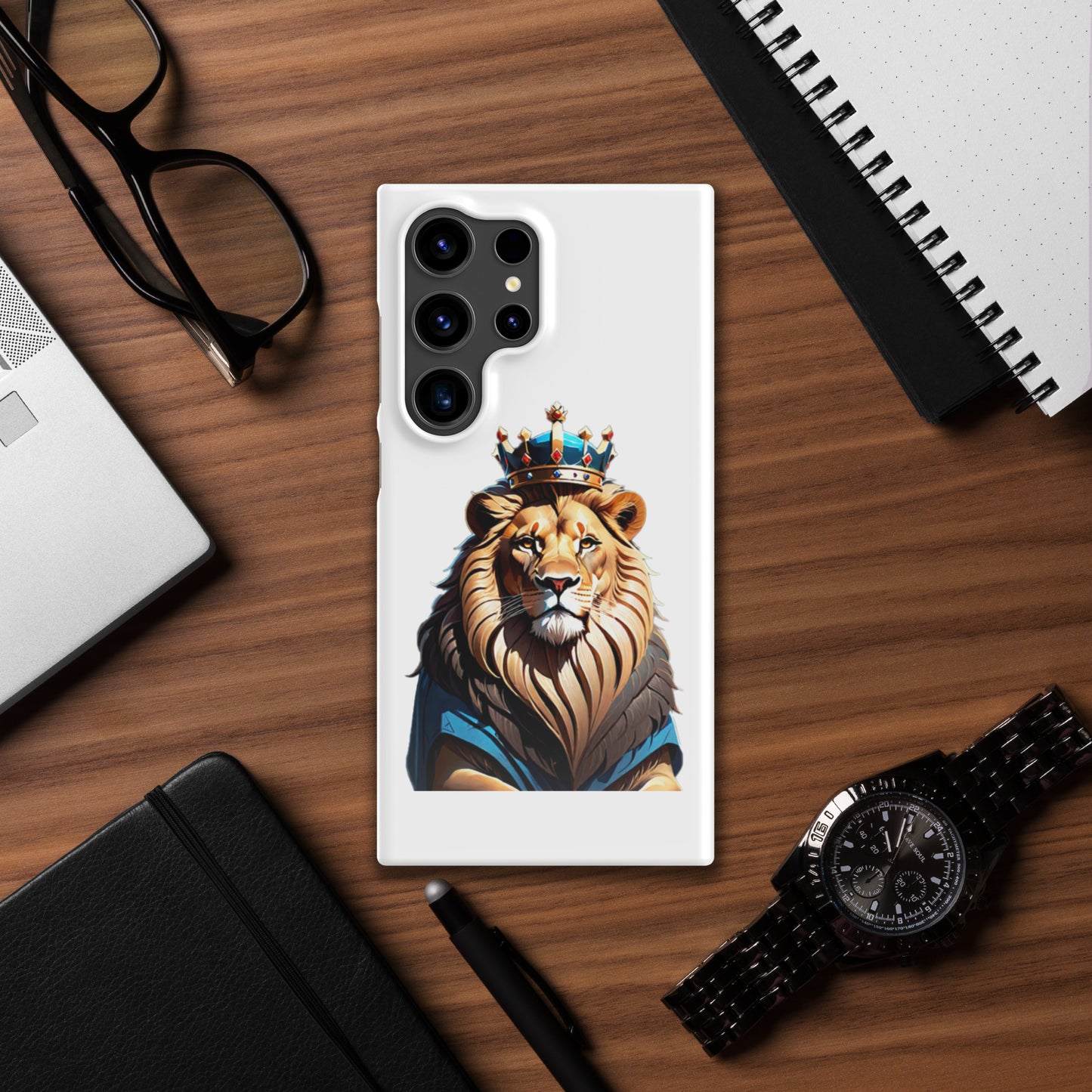 Snap case for Samsung® - Lion with Blue Attire and Crown