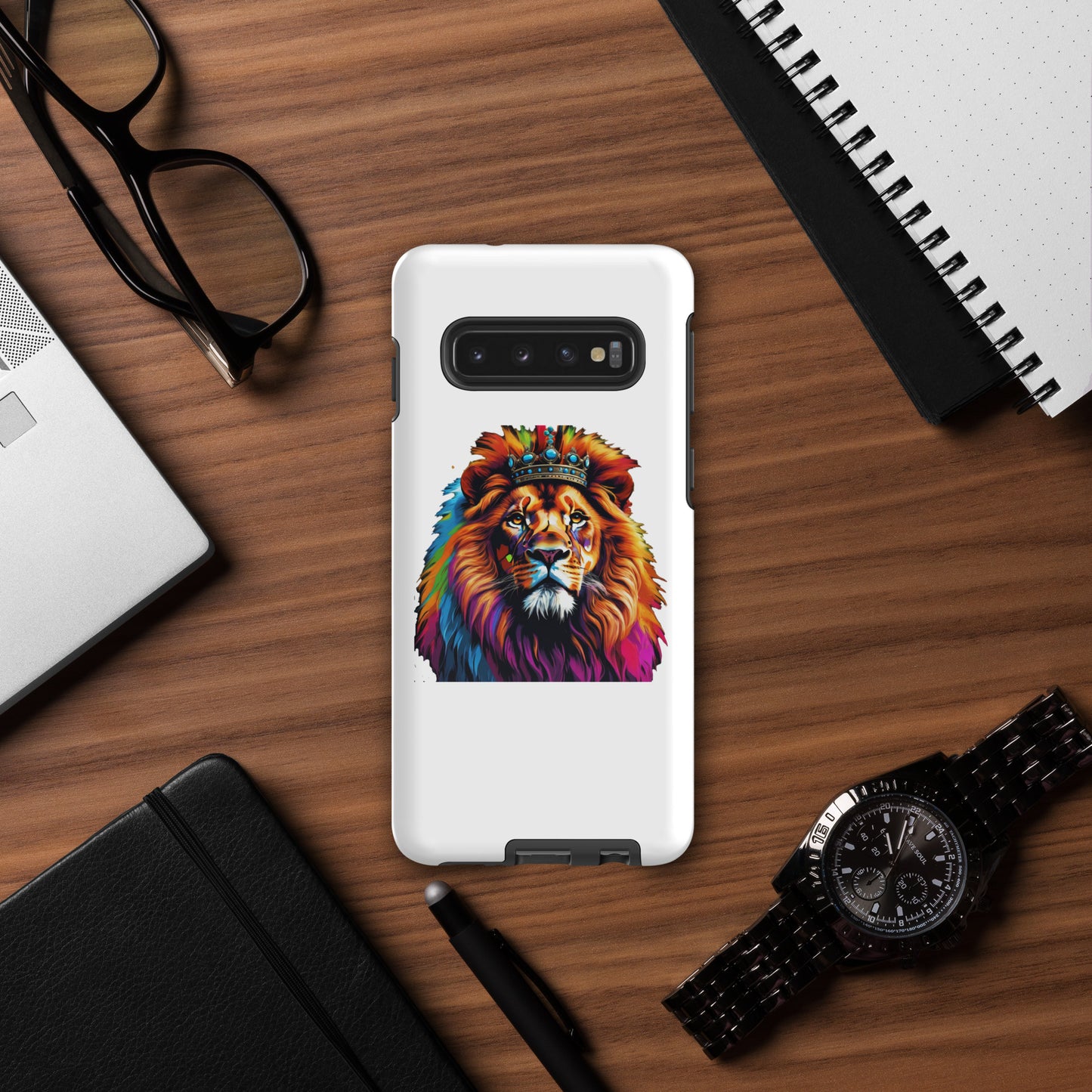 Tough case for Samsung® - Lion with Colorful Mane and Crown