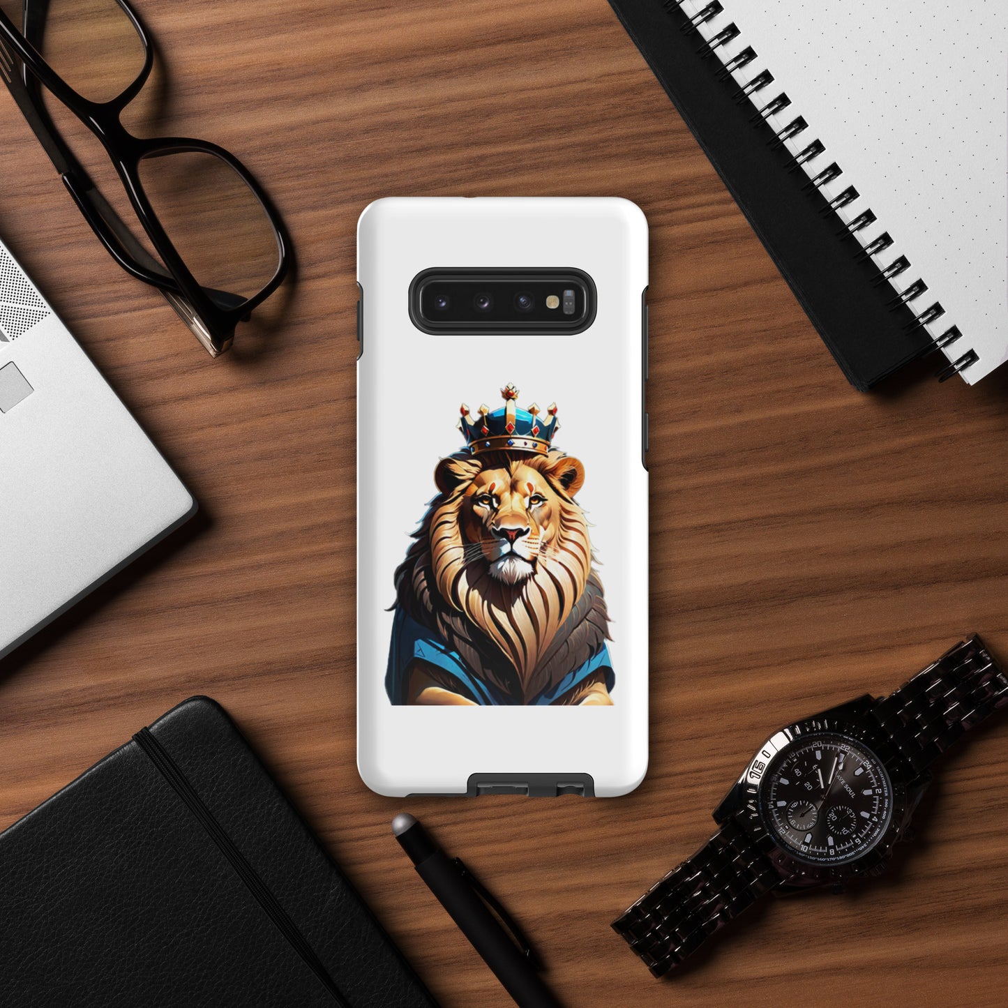 Tough case for Samsung® - Lion with Blue Attire and Crown