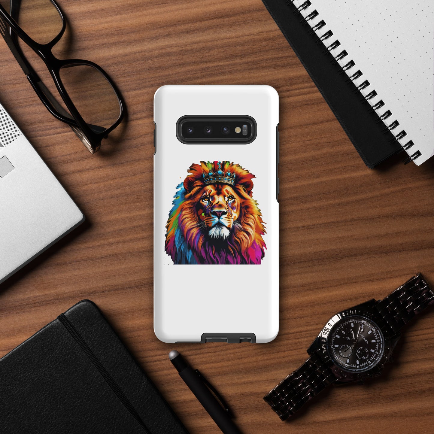 Tough case for Samsung® - Lion with Colorful Mane and Crown