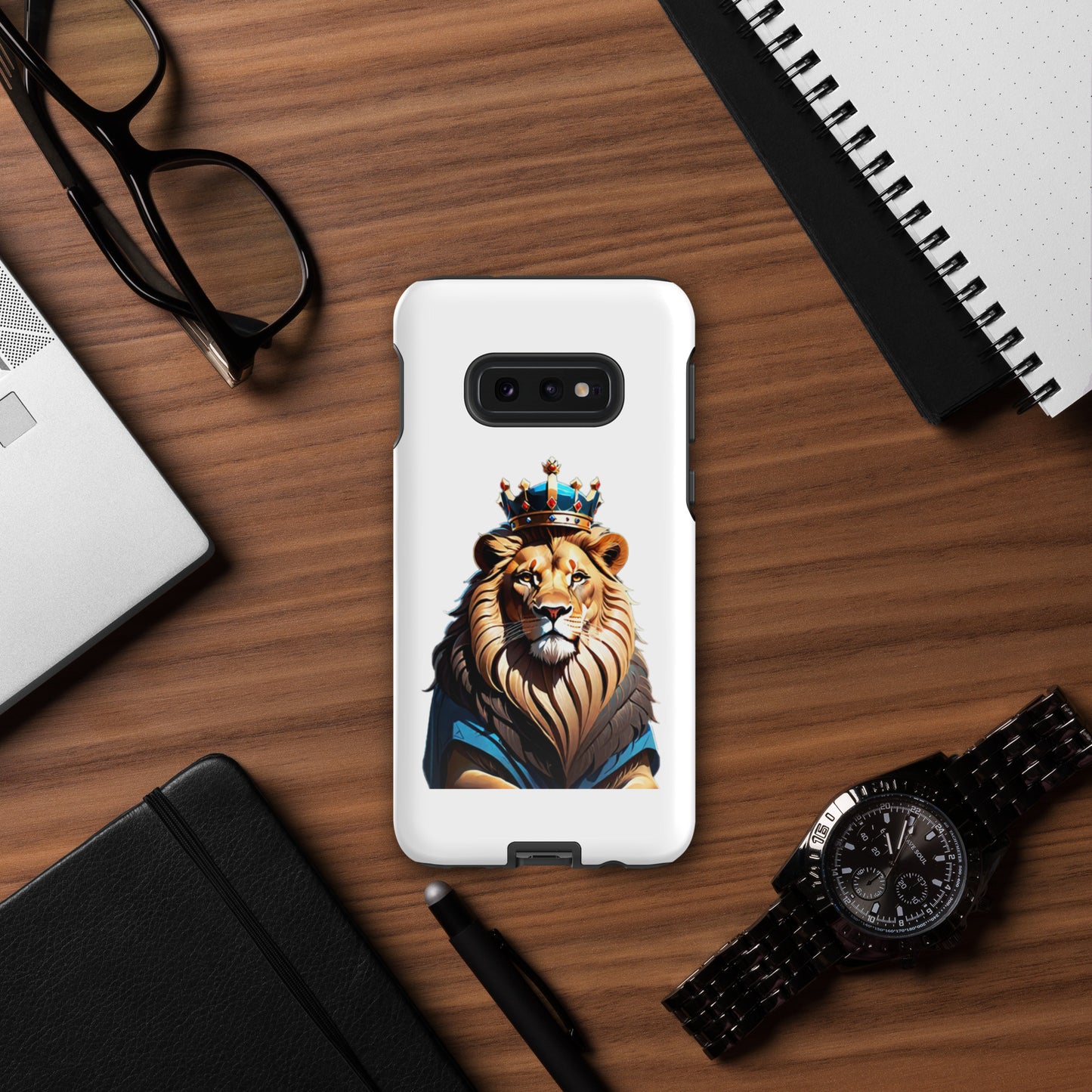 Tough case for Samsung® - Lion with Blue Attire and Crown