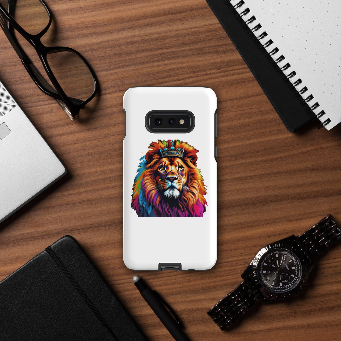 Tough case for Samsung® - Lion with Colorful Mane and Crown