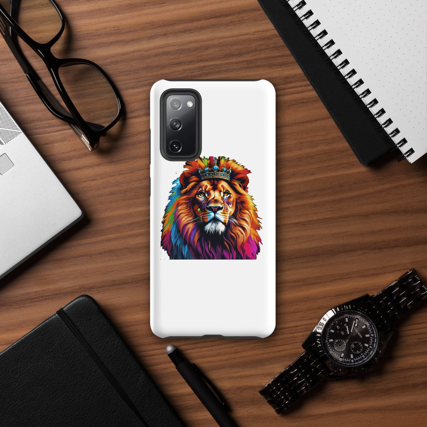 Tough case for Samsung® - Lion with Colorful Mane and Crown