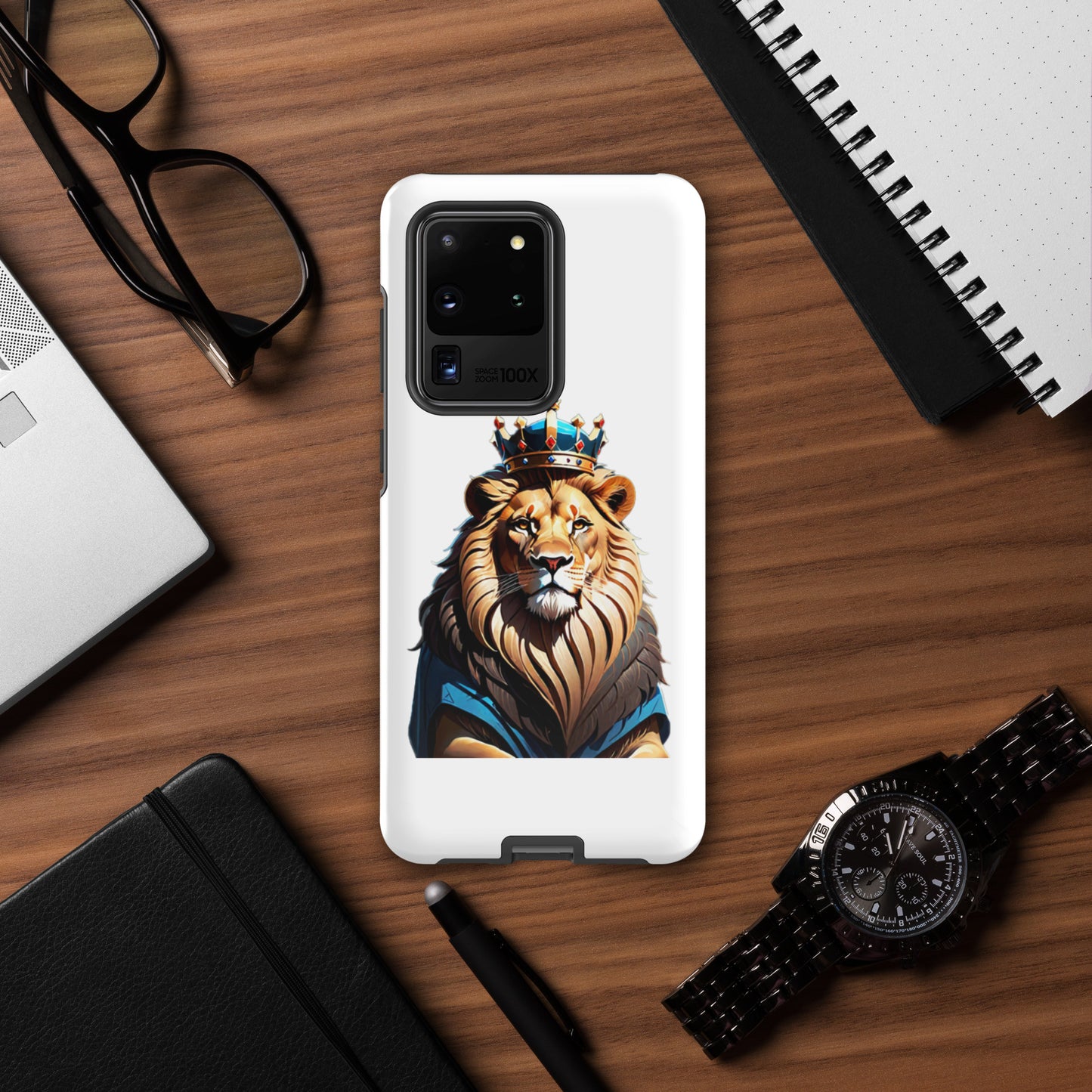 Tough case for Samsung® - Lion with Blue Attire and Crown