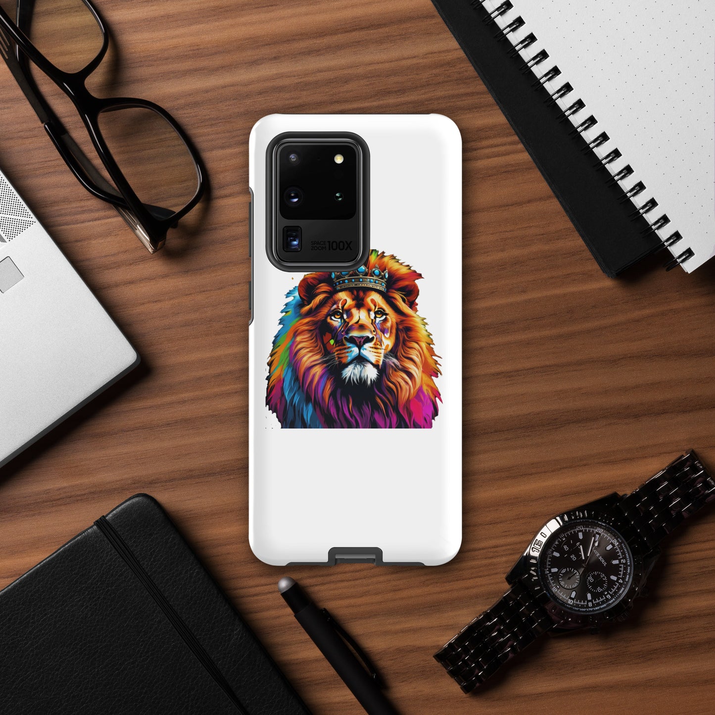 Tough case for Samsung® - Lion with Colorful Mane and Crown