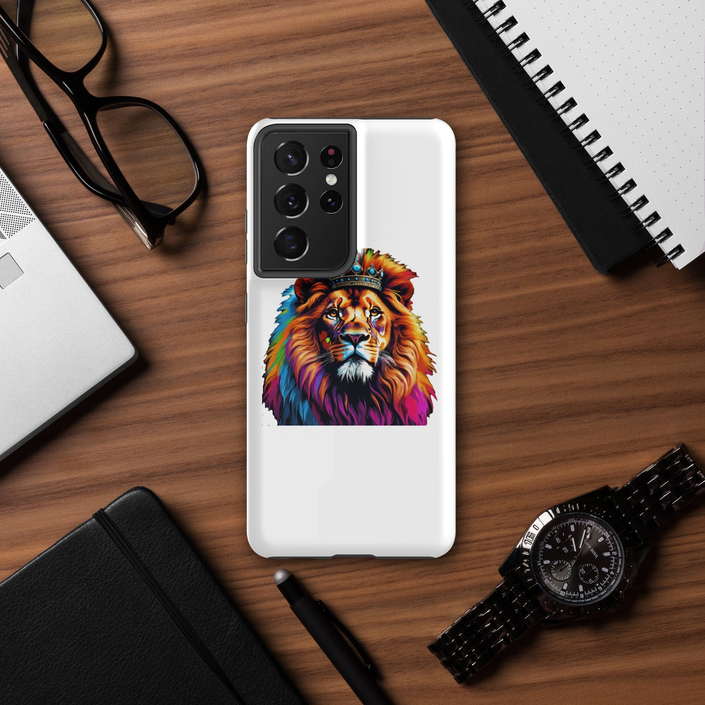 Tough case for Samsung® - Lion with Colorful Mane and Crown