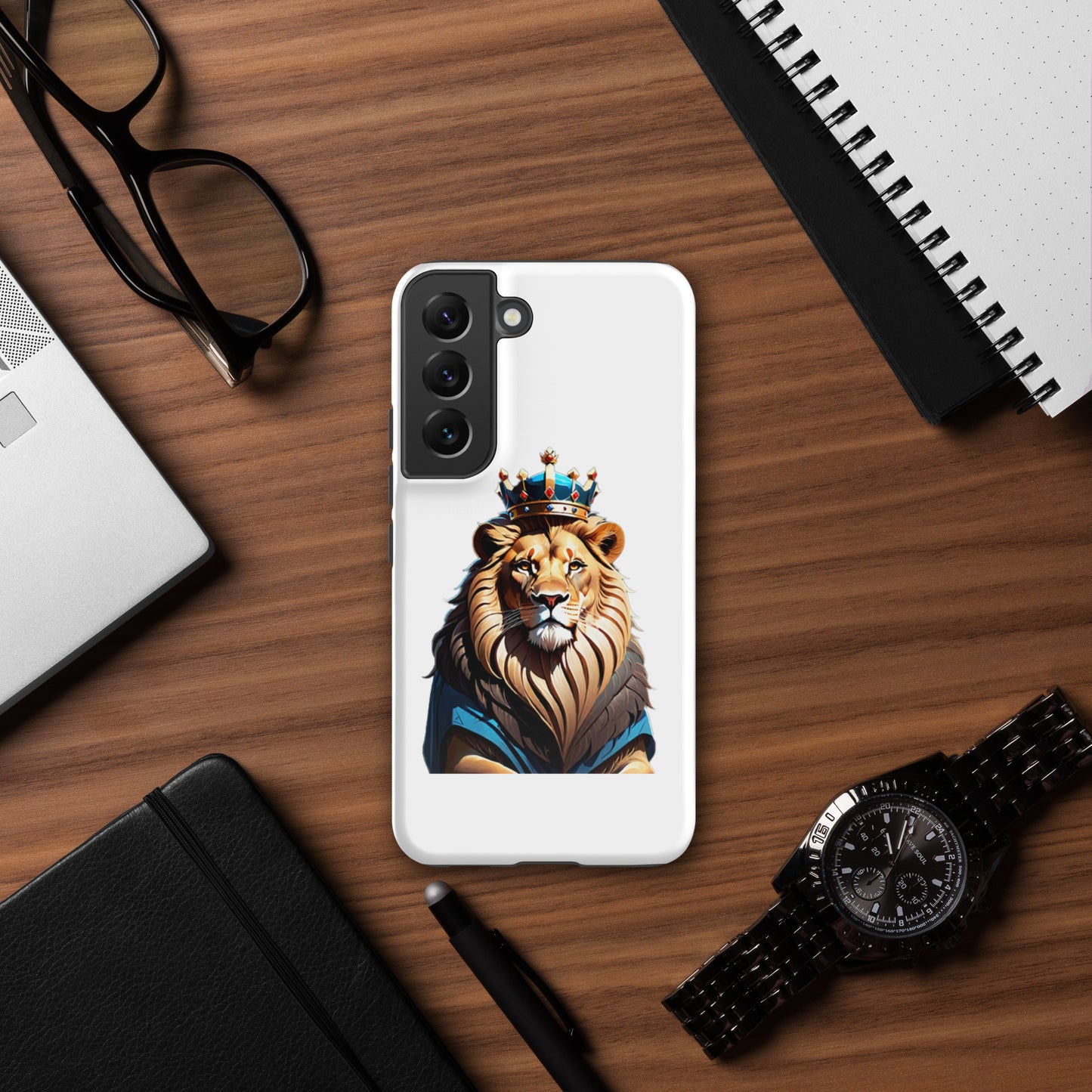 Tough case for Samsung® - Lion with Blue Attire and Crown