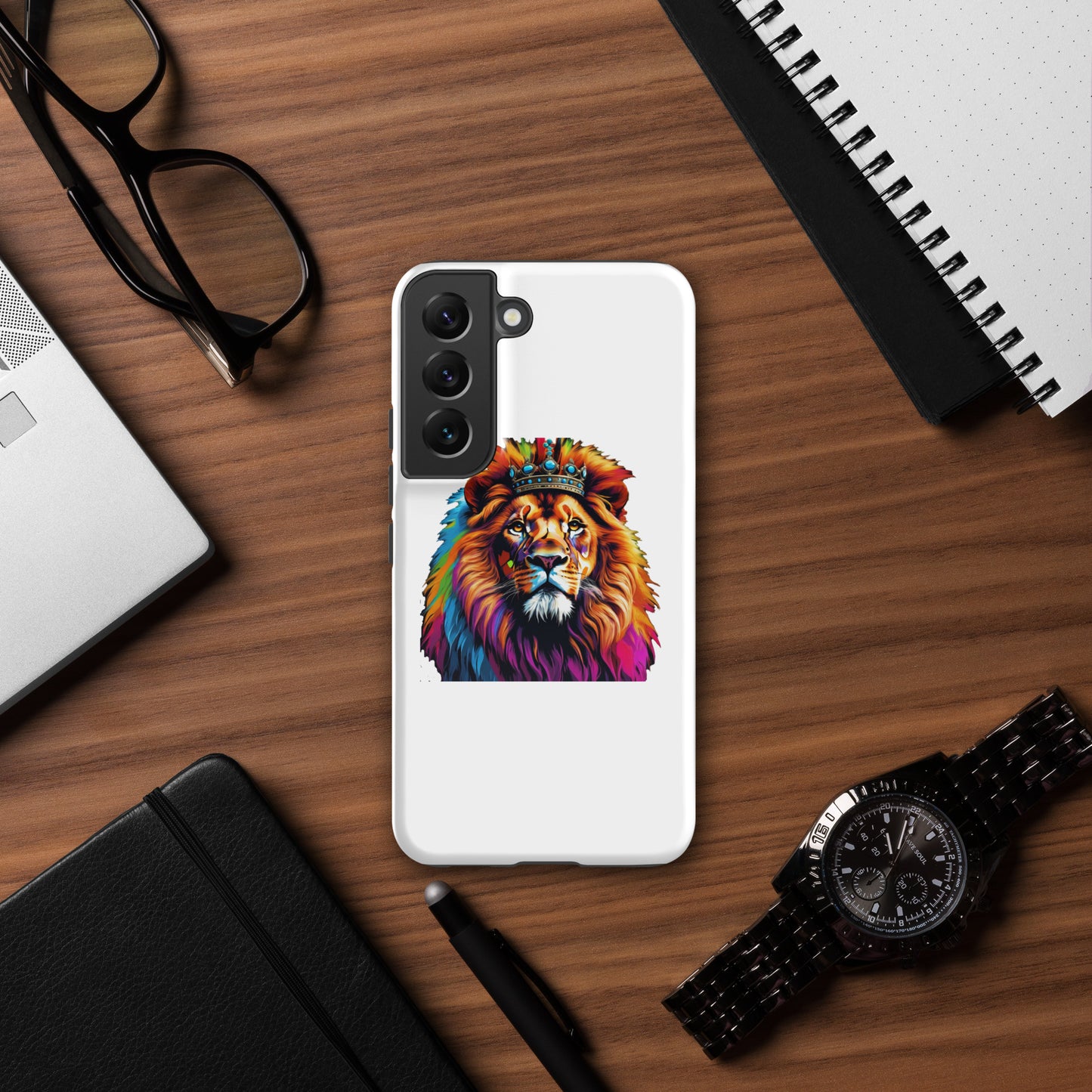 Tough case for Samsung® - Lion with Colorful Mane and Crown