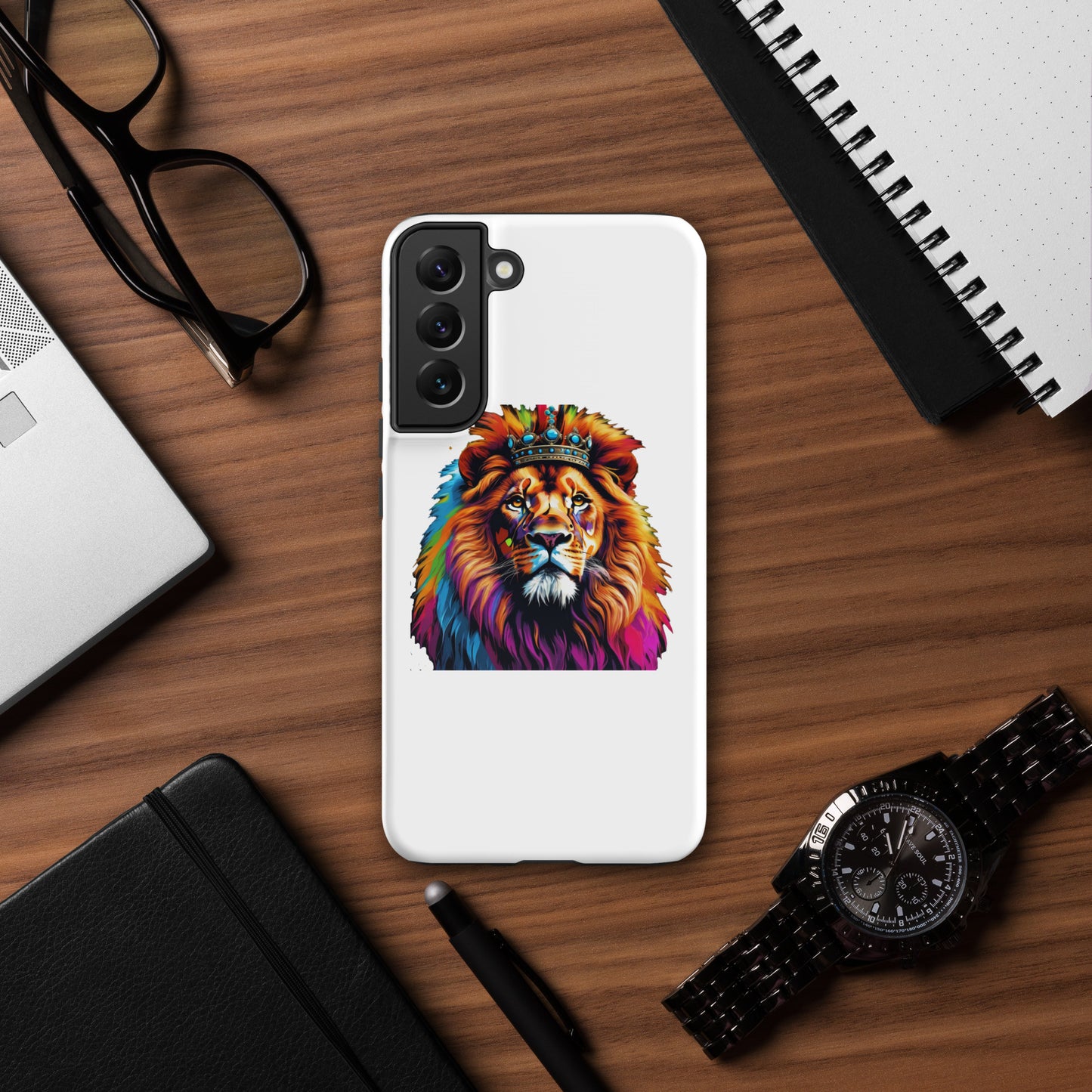 Tough case for Samsung® - Lion with Colorful Mane and Crown