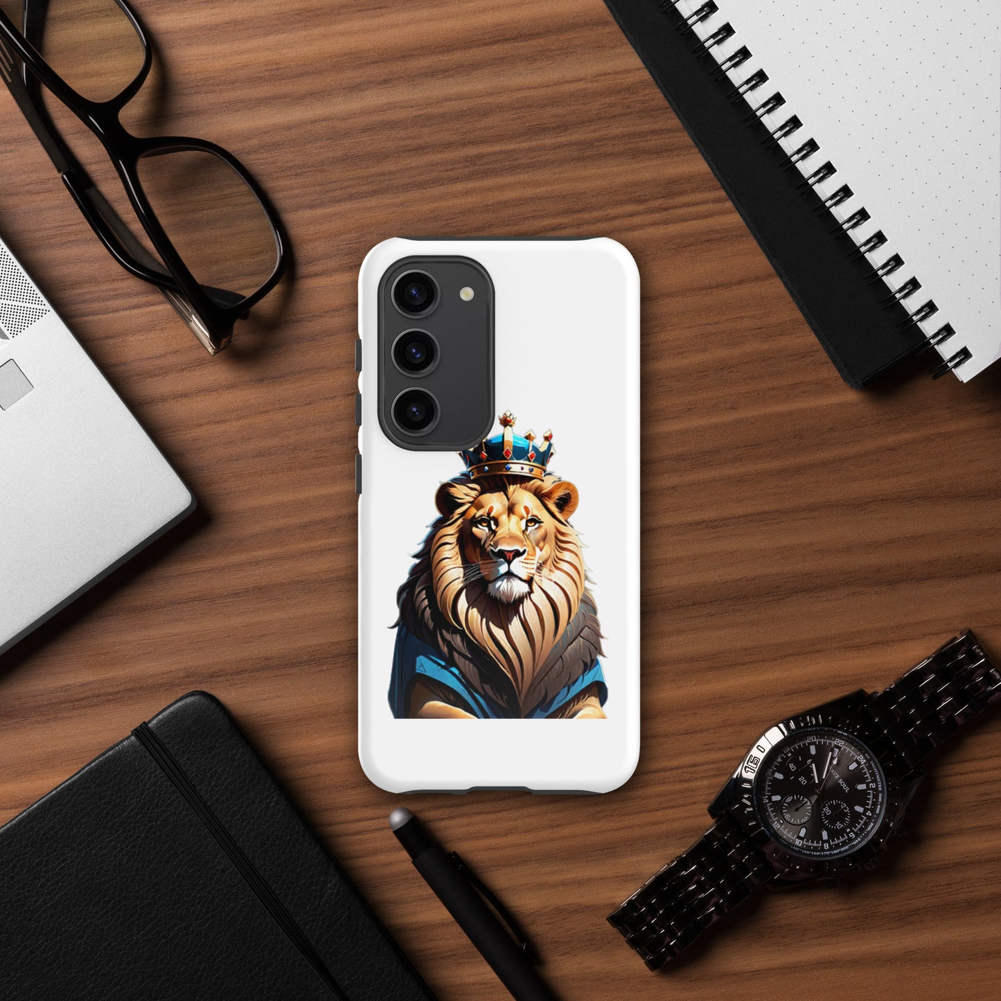 Tough case for Samsung® - Lion with Blue Attire and Crown