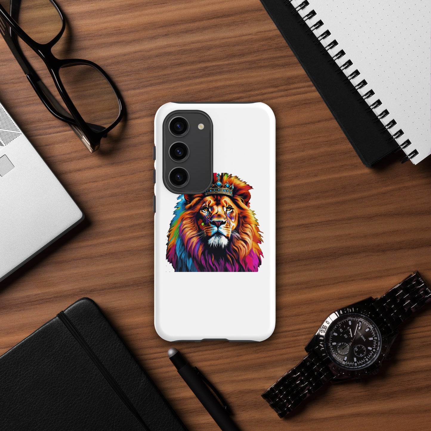 Tough case for Samsung® - Lion with Colorful Mane and Crown