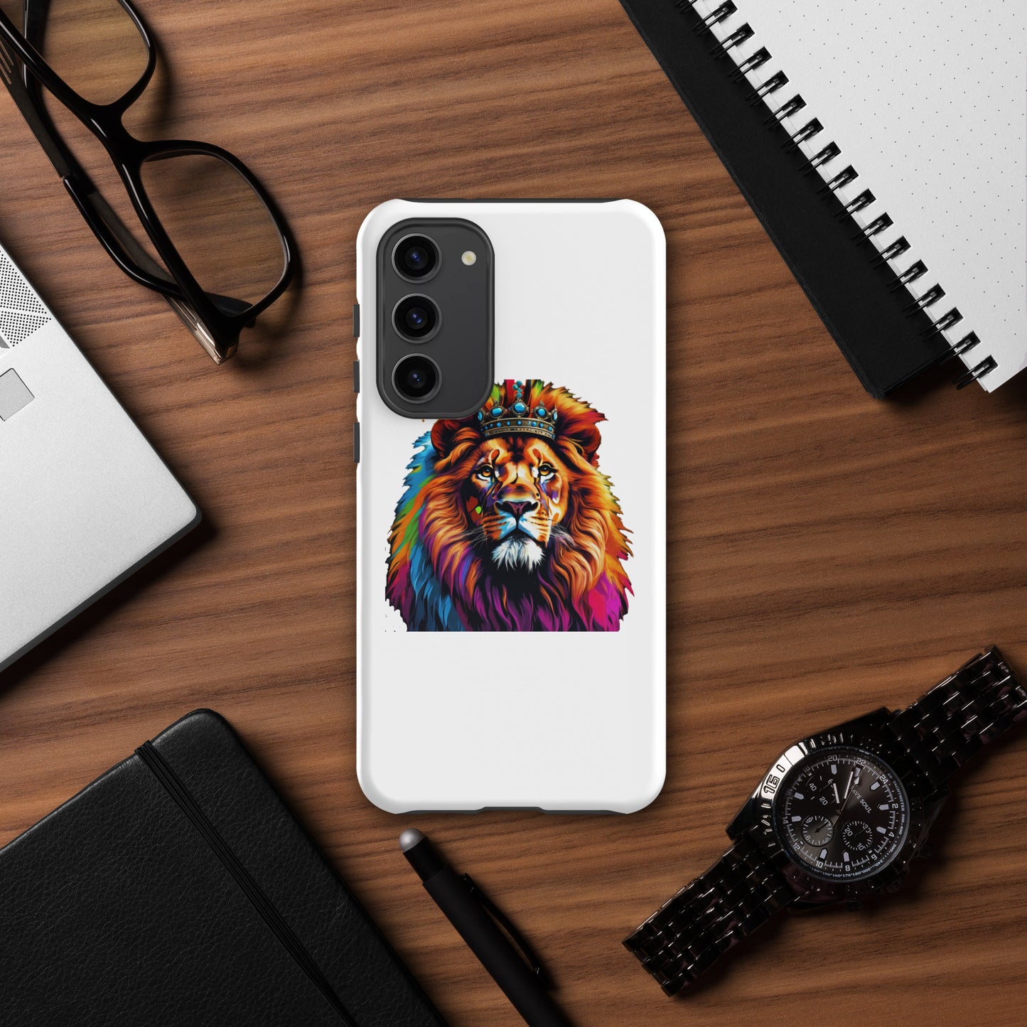 Tough case for Samsung® - Lion with Colorful Mane and Crown