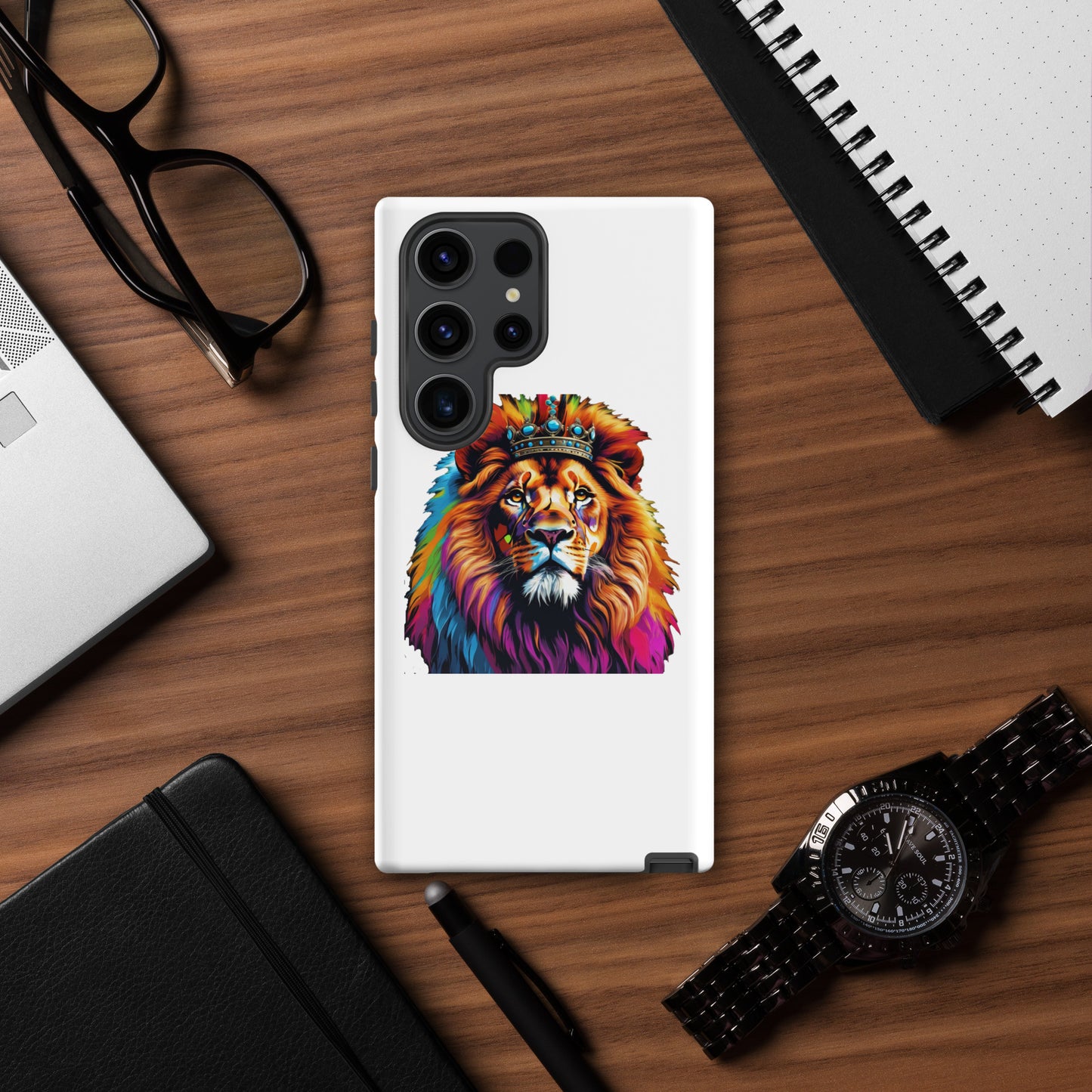 Tough case for Samsung® - Lion with Colorful Mane and Crown