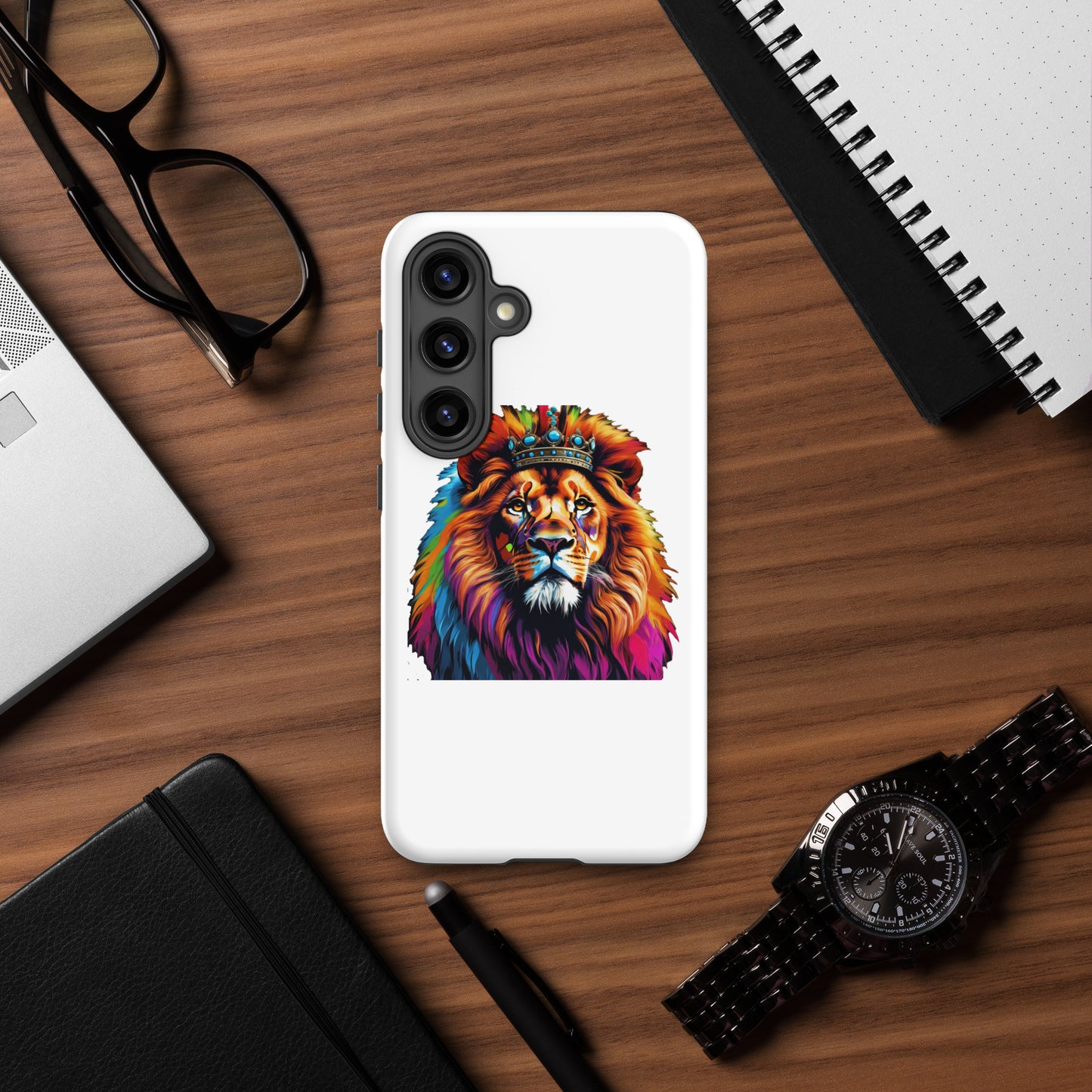 Tough case for Samsung® - Lion with Colorful Mane and Crown