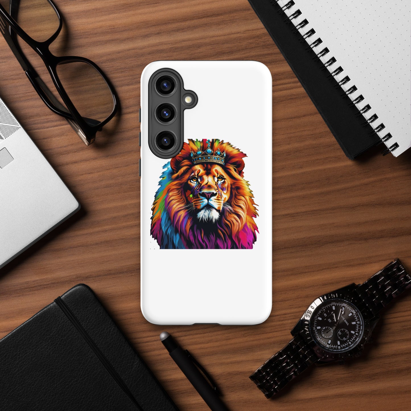 Tough case for Samsung® - Lion with Colorful Mane and Crown